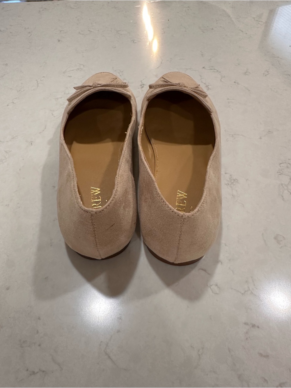 J. Crew Suede-like Bow Loafers in Light Beige - Picture 2 of 4